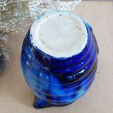 Art deco enameled earthenware pitcher
