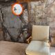 Miroir rond orange