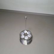 Lampe / suspension Adlumen très rare, câblée en inox