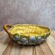 Small basket dish in Sarreguemines slipware Glycine 4771 vintage