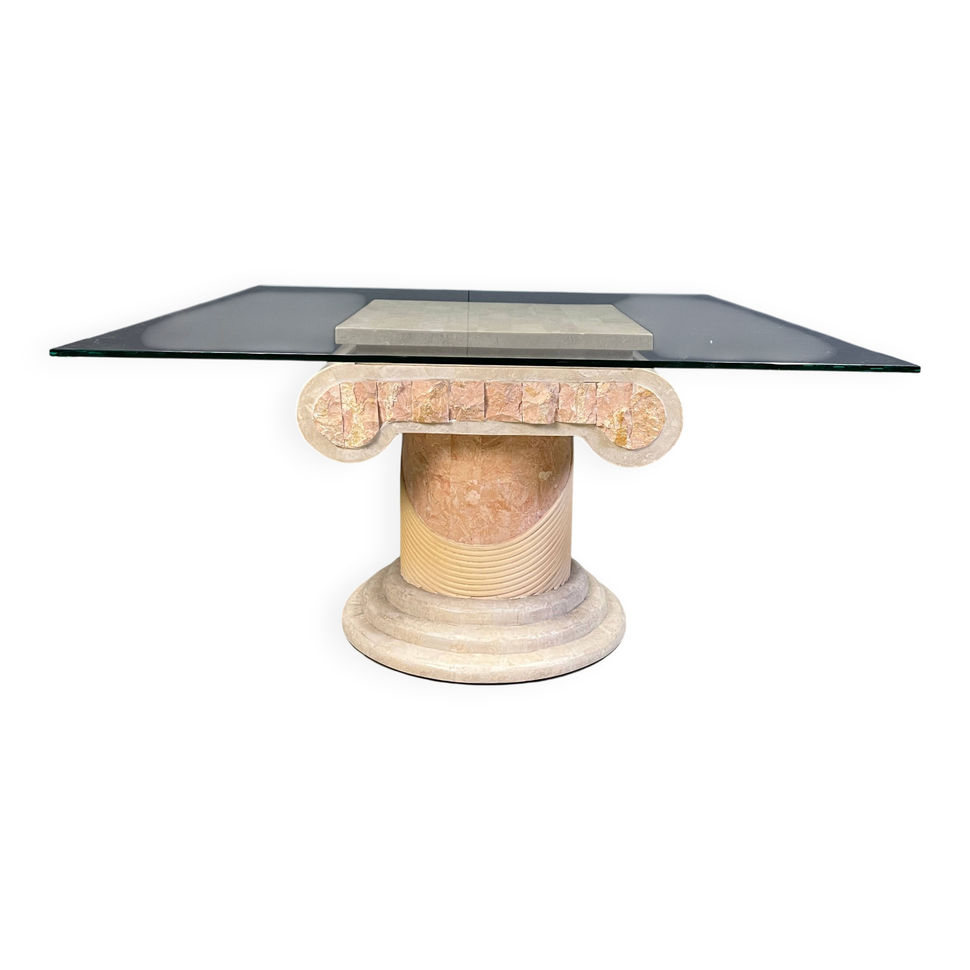 Tesselated column coffee table by Maitland Smith, 1970s