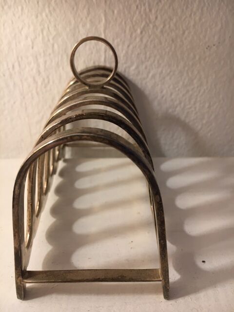 Old silver metal toast door