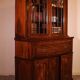 Display Cabinet or Mahogany Bookcase with Secretary - 19th Century