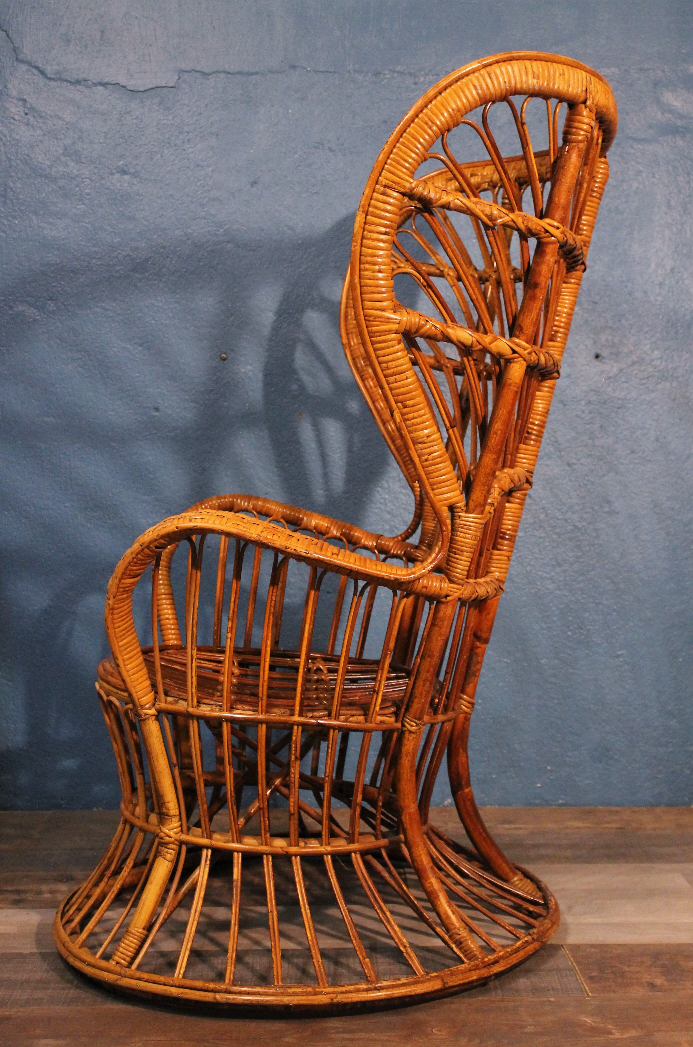 Rattan armchair by Gio Ponti & Lio Carminati Bonacinati edition 1950