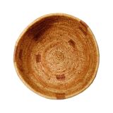 Handwoven basket made from rattan leaves, West Africa, 25x16cm