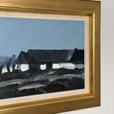 Swedish Oil on Canvas – “Farm Motif” by Bengt Hillgrund
