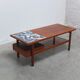 Walnut coffee table with ceramic tile by Jos De Mey for Van Den Berghe-Pauvers, 1960s