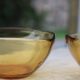Lot de 2 coupelles en verre ambré Véroco