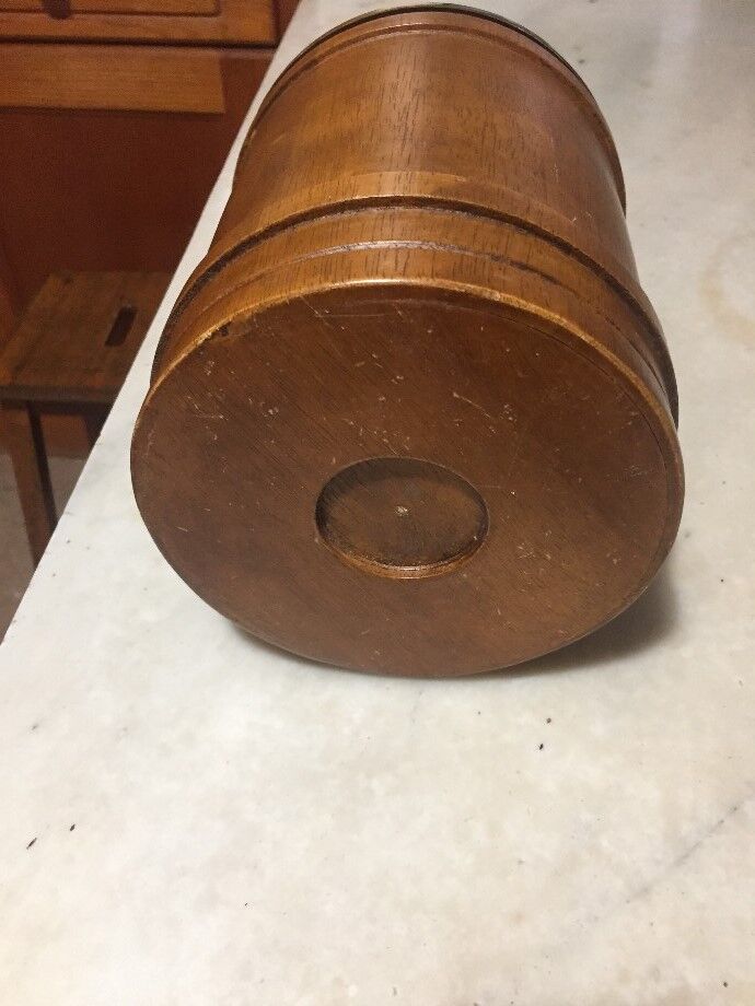 1960s wood-plated thermal balancer bucket
