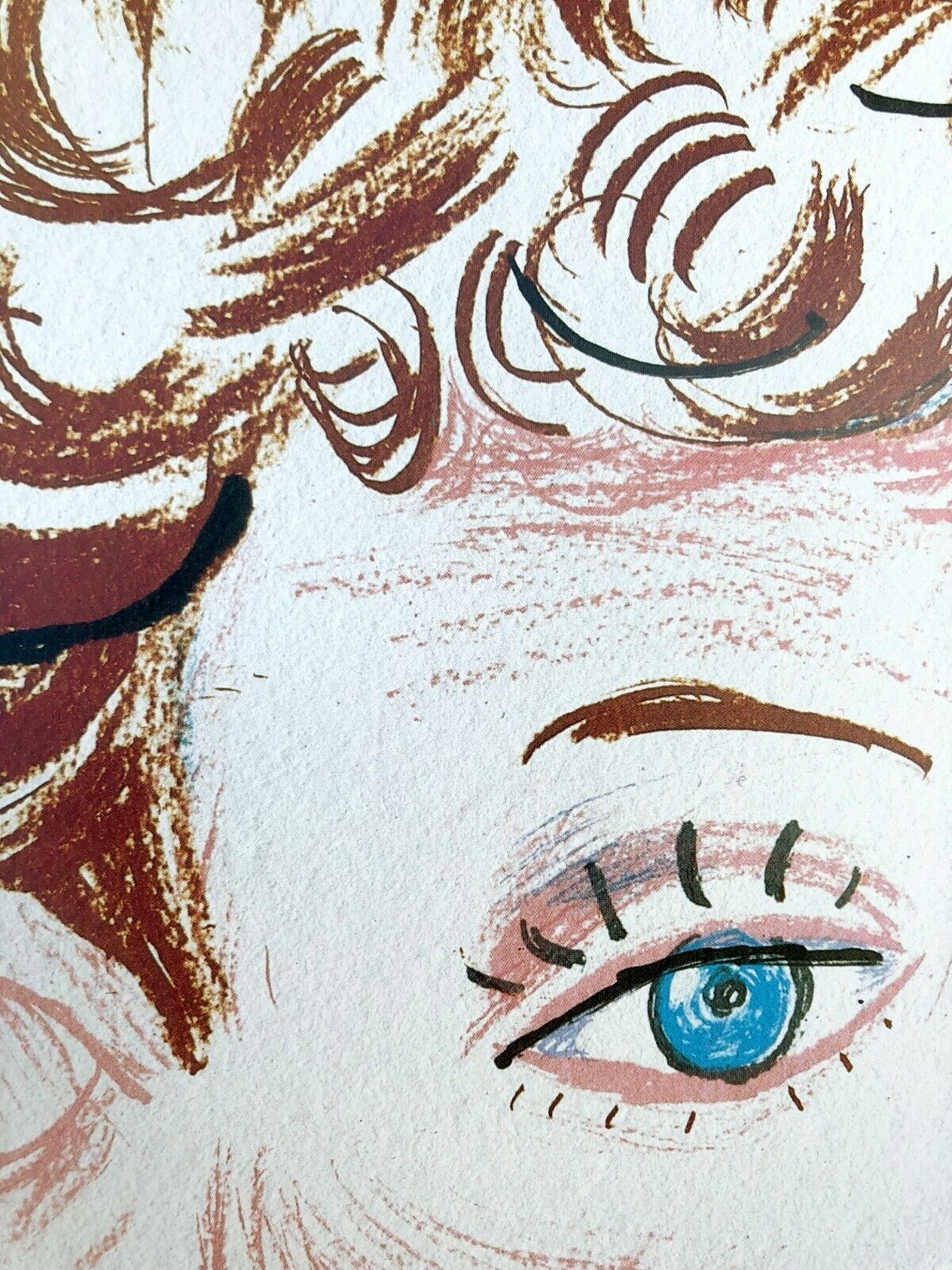 David Hockney  vintage offset lithograph, picasso styled for vogue