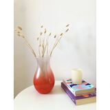 Vase bicolore en verre vintage