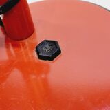 Table lamp desk aluminor metal red flexible arm black 80s vintage