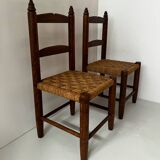 Child's chair made of wood and rope