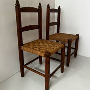 Child's chair made of wood and rope