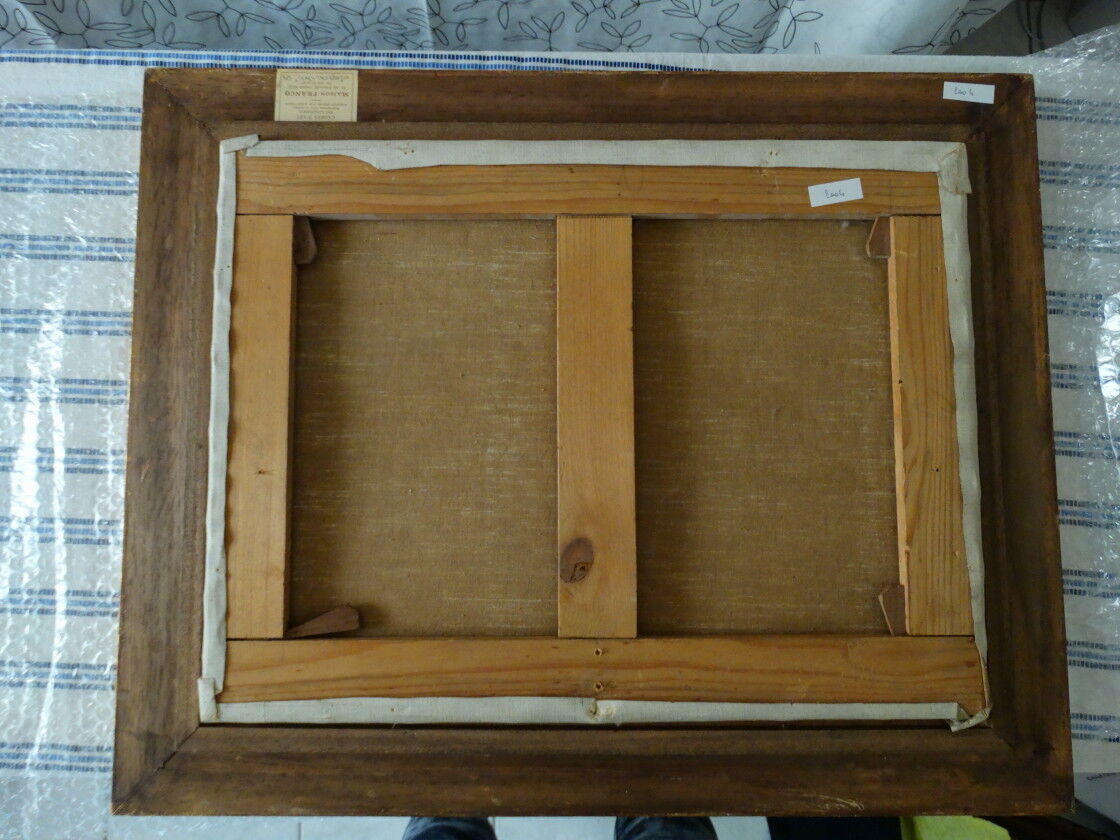 Painting painting Attilio Guffanti, bouquets of flowers on a table oil on canvas