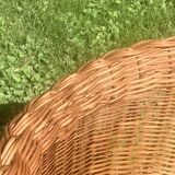 Vintage wicker laundry basket
