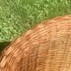 Panier à linge en osier vintage