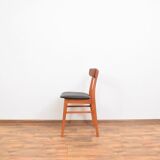 Danish teak & leather dining chairs from falstrup mobler, 1960