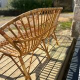 Rattan bench from the 60s