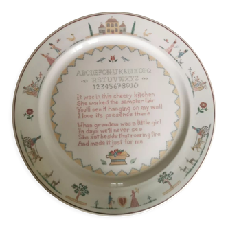 Plat rond Villeroy et boch "" américan sampler ""