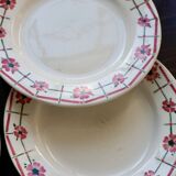 6 vintage ironstone dinner plates from Céranord Saint-Amand - Monique