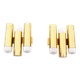 Set of 2 Brass Tubular Sconces Sciolari by SA Boulanger