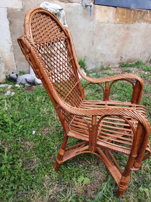 Fauteuil rotin enfant