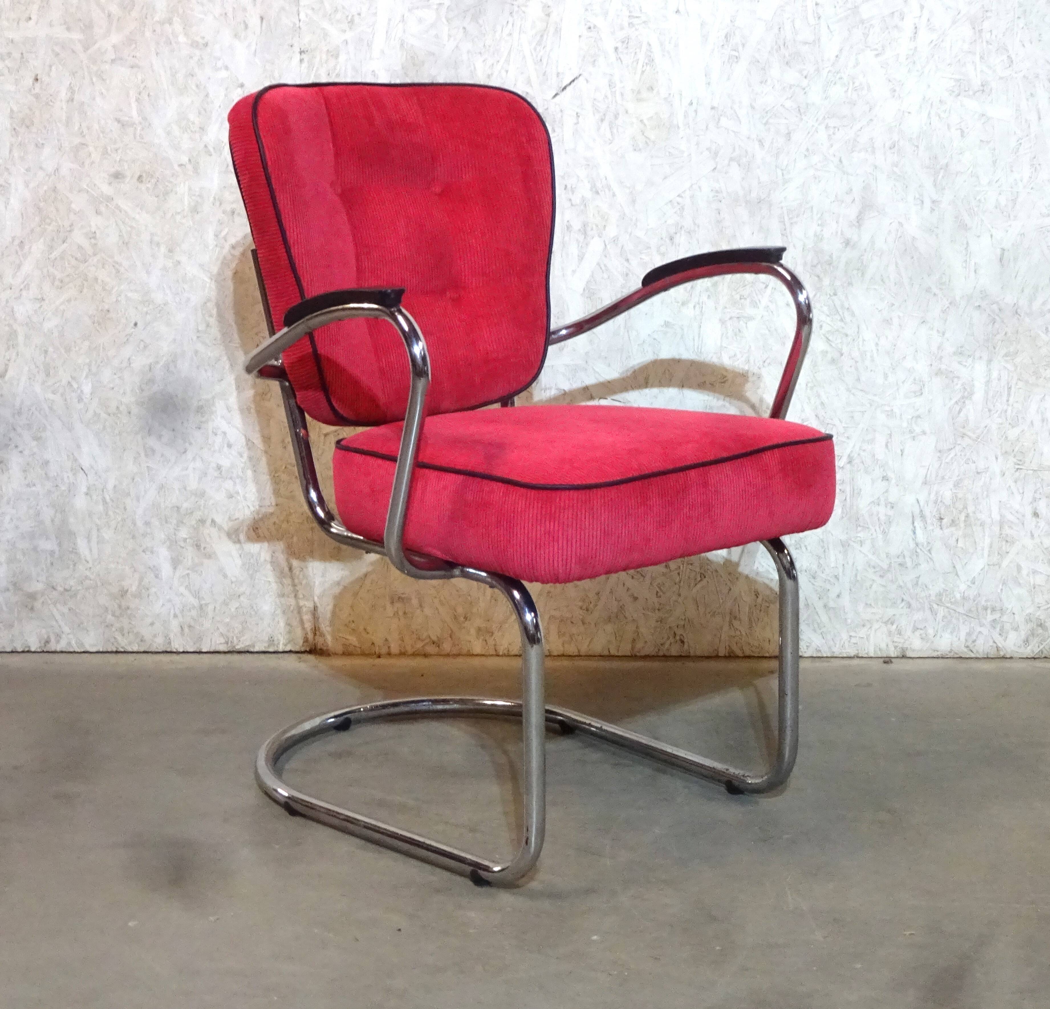 Tubular Frame Armchair by Paul Schuitema for D3-Fana Metaal Rotterdam, 1930