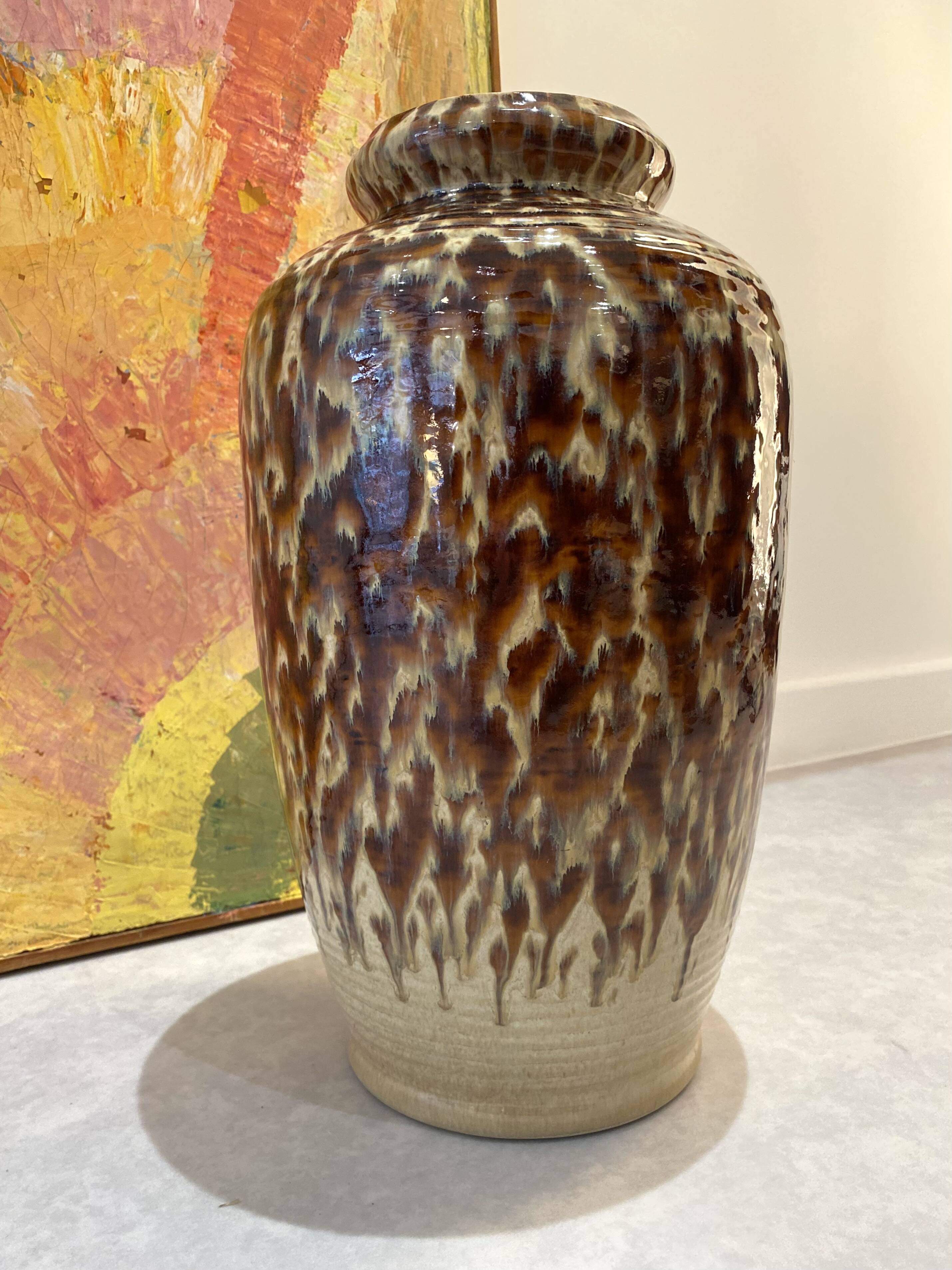 Large West Germany ceramic vase, vintage