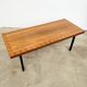 70s walnut marquetry coffee table