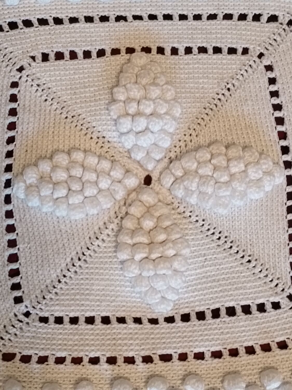 Hand-knitted blanket or plaid - wool