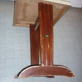 Bistro table in wood and yellow formica from the 30s/40s