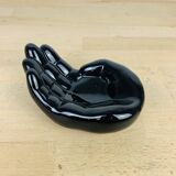 Vintage black ceramic hand pocket empty