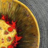 Large circular dish in West Germany style, brand JQ D35 H5.