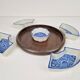 Vintage Chinese Blue Flower Porcelain Snack Bowl with Appetizer Bowls