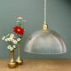 Striped glass pendant light