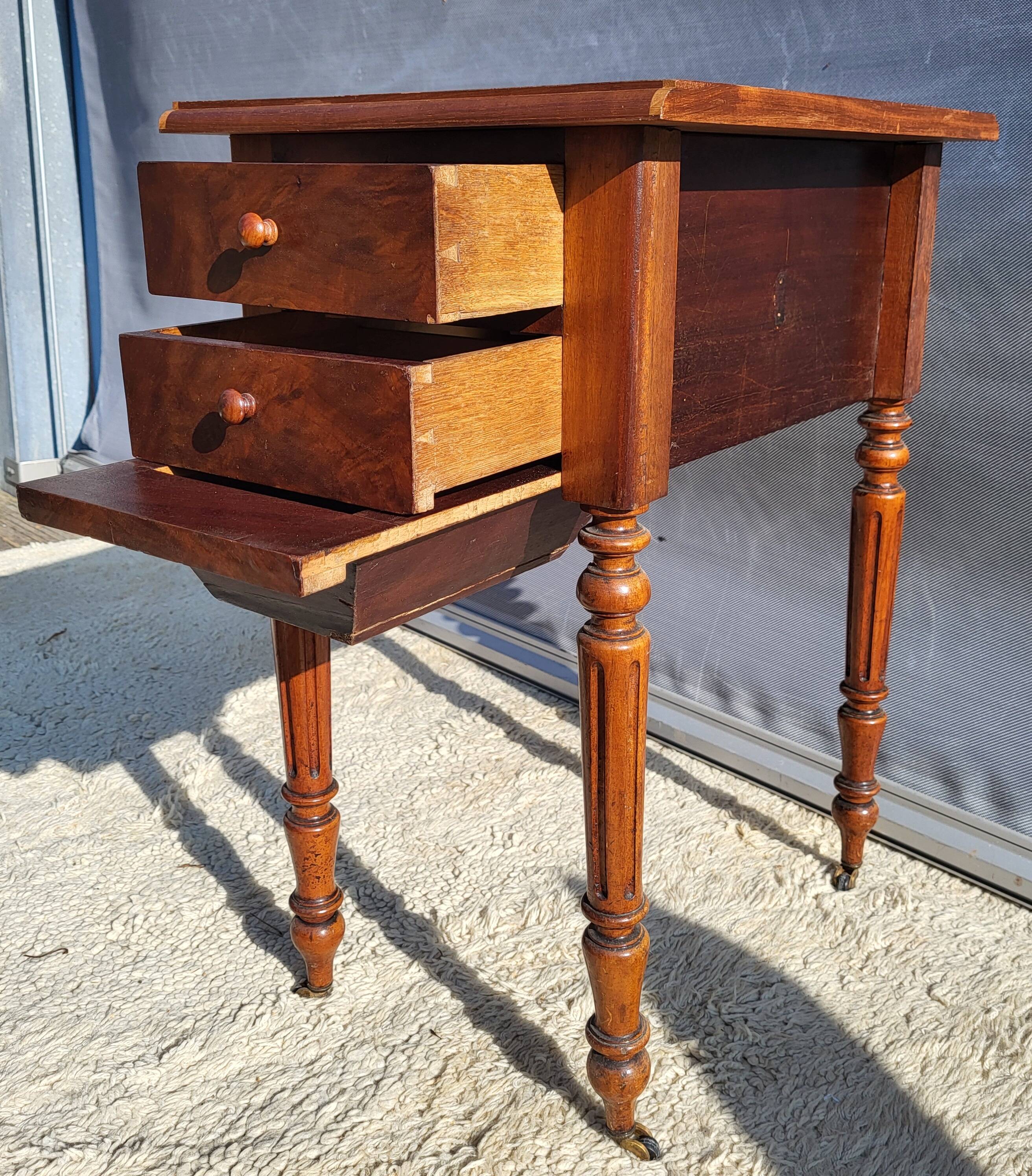 Louis Philippe secret table marquetry