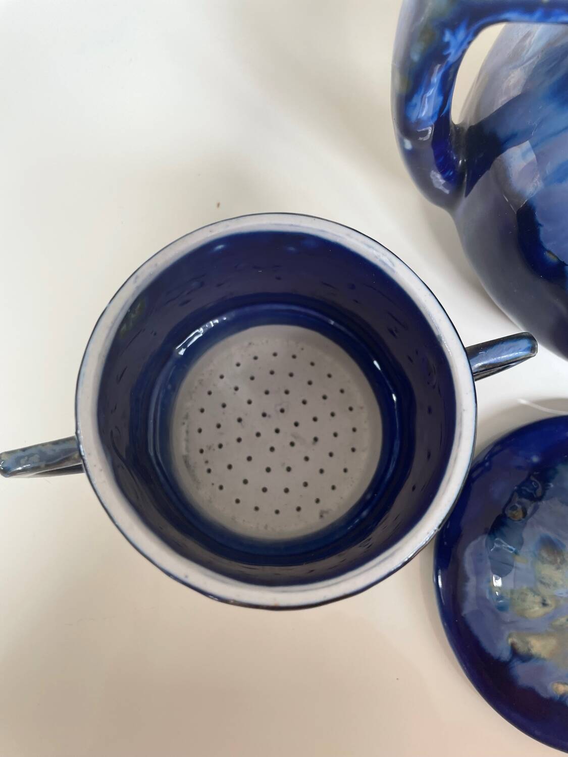 Old enameled coffee pot