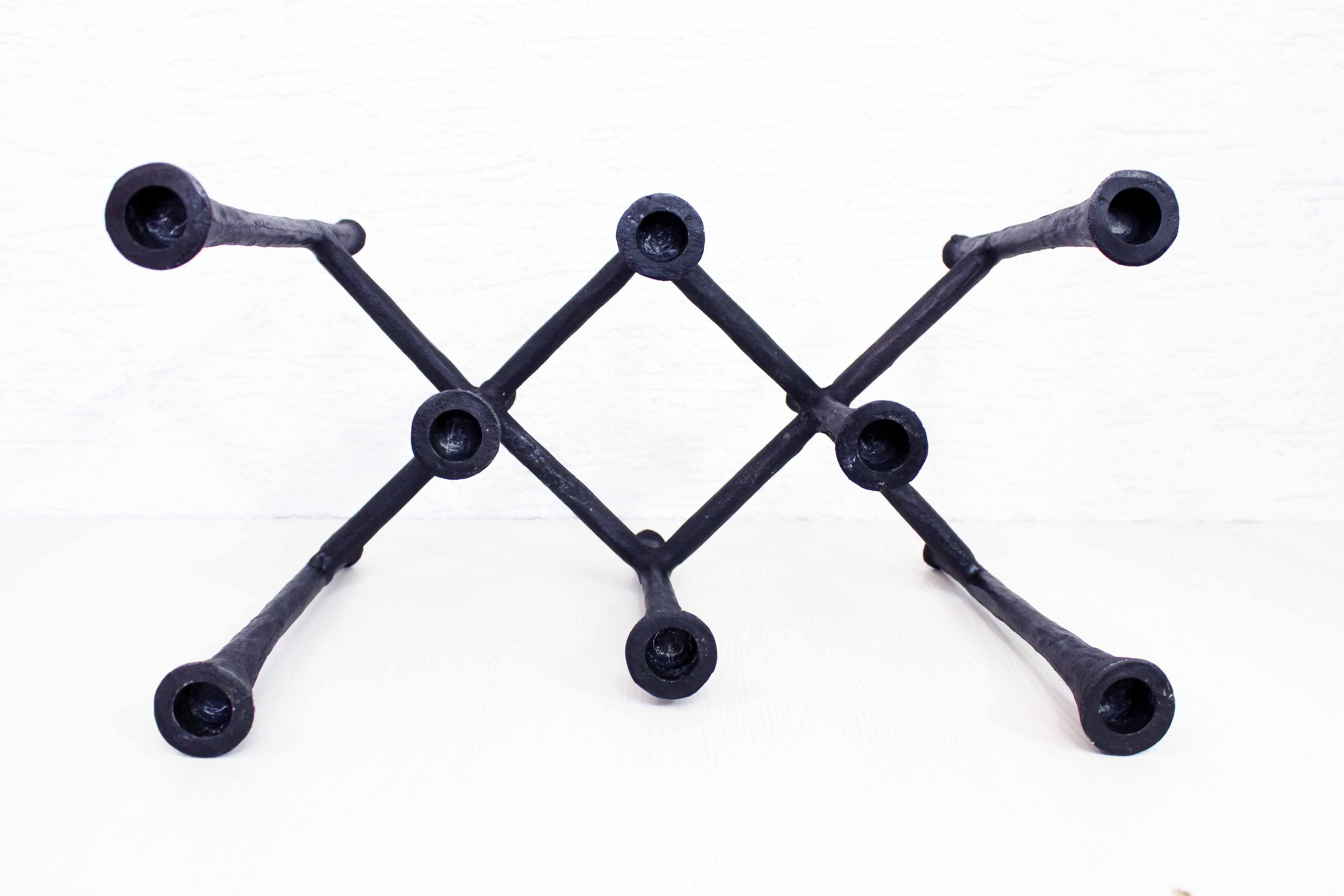 Scandinavian black metal candlestick