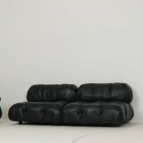 Camaleonda Sofa in Black Leather by Mario Bellini for C&B Italia 1960s
