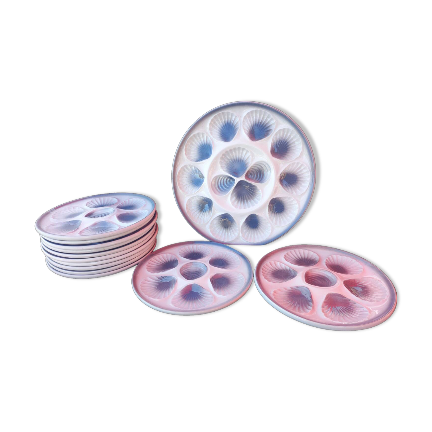 Oyster service 12 people 13 pieces