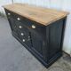 Industrial furniture craft six drawers two black doors