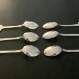 6 small silver/punch Gulden plated teaspoons