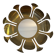 Miroir en laiton doré, 1970