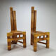 Ensemble de 2 chaises en bambou, années 1970