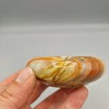 Petit cendrier vintage en onyx à trois supports