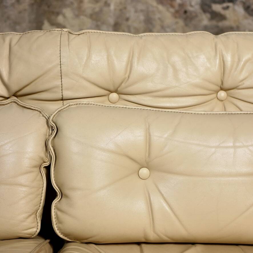 Scandinavian leather sofa by Sven Ellekaer for Coja, 1970