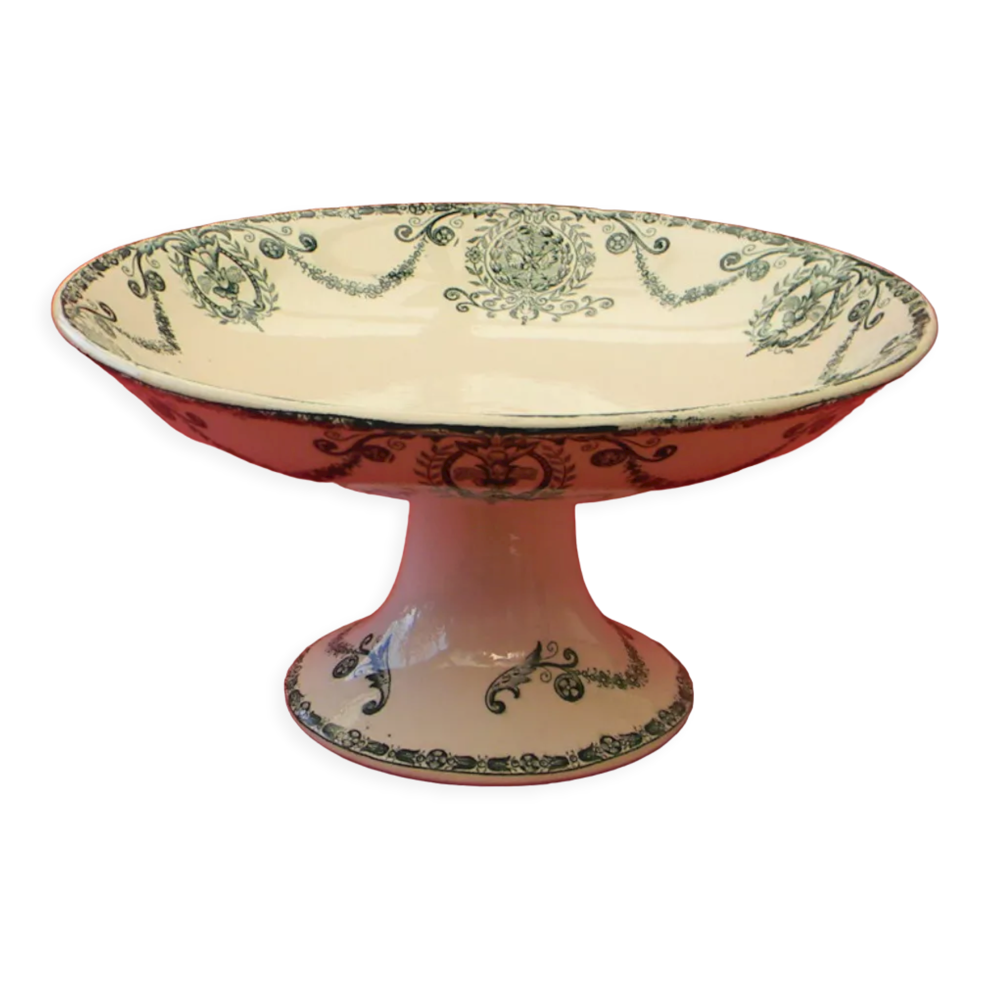 Coupe à fruits en faience de Longwy, modèle Pierrefonds