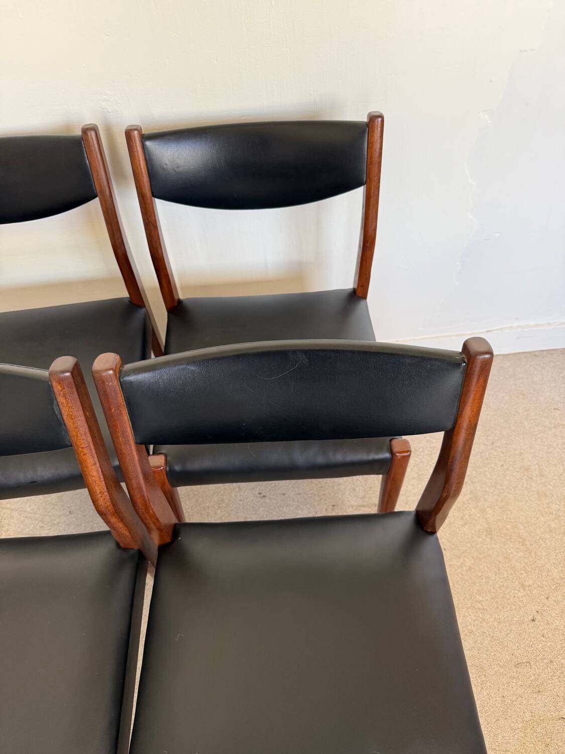 Lot de 4 chaises vintage scandinaves