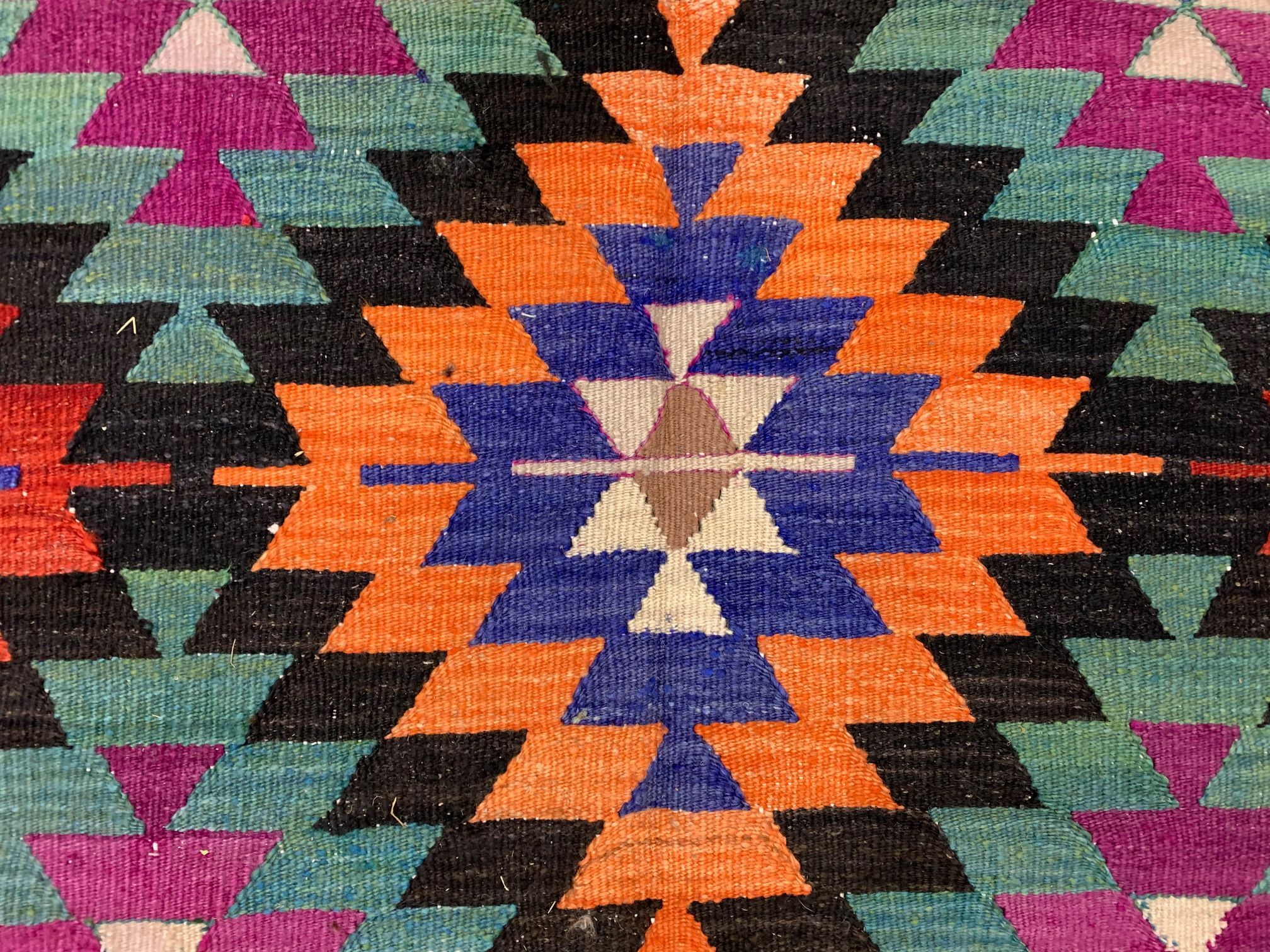 Turkish kilim rug 340x188 cm wool